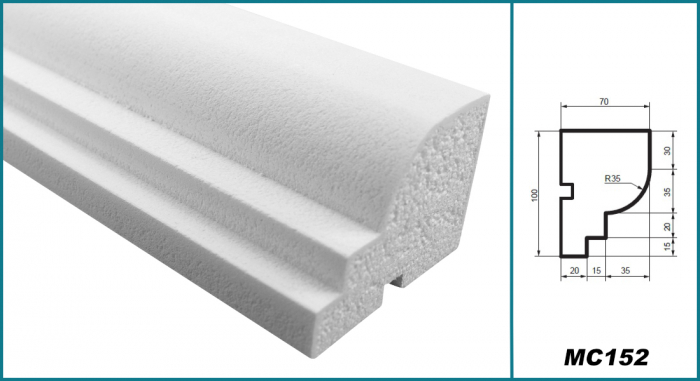 Brâu pentru exterior, MC 152, 10cm x 7cm x 200cm [5]