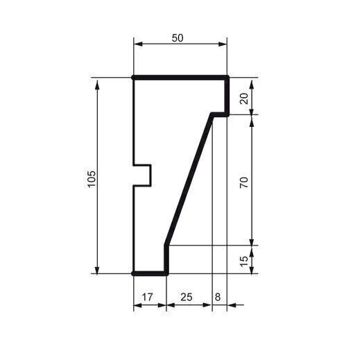 Brâu pentru exterior, MC 153, 10.5cm x 5 cm x 200cm [2]