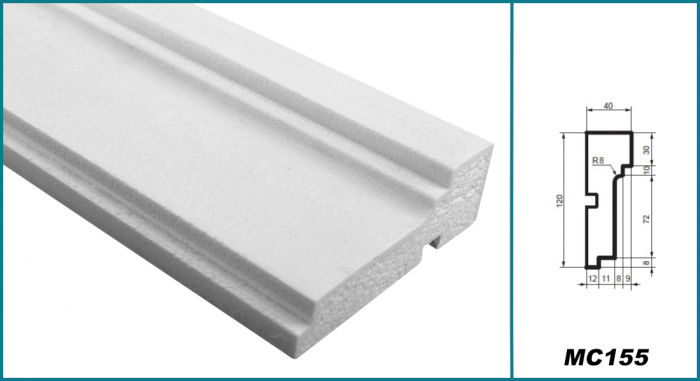 Brâu pentru exterior, MC 155, 12cm x 4cm x 200cm [5]