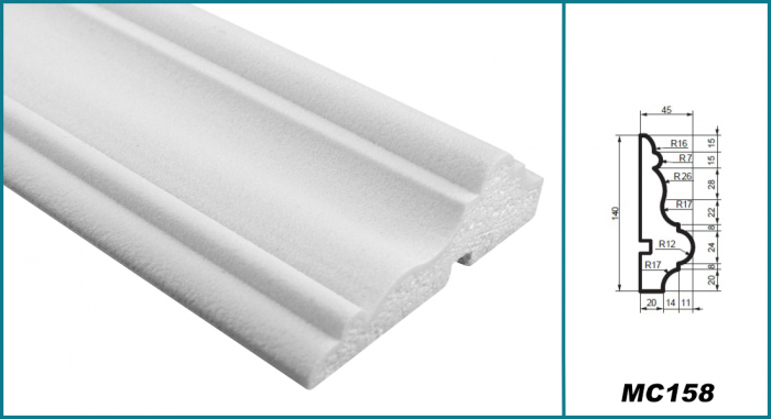 Brâu pentru exterior, MC 158, 14cm x 4.5cm x 200cm [4]