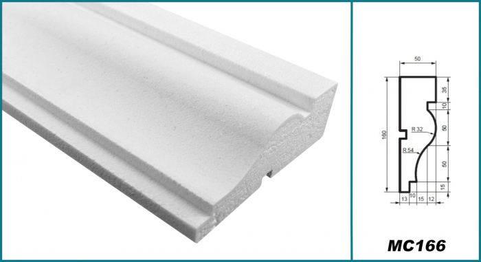 Brâu pentru exterior, MC 166, 16cm x 5cm x 200cm [4]