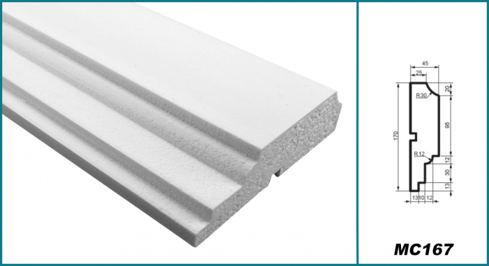 Brâu pentru exterior, MC 167, 17cm x 4.5 cm x 200cm [5]