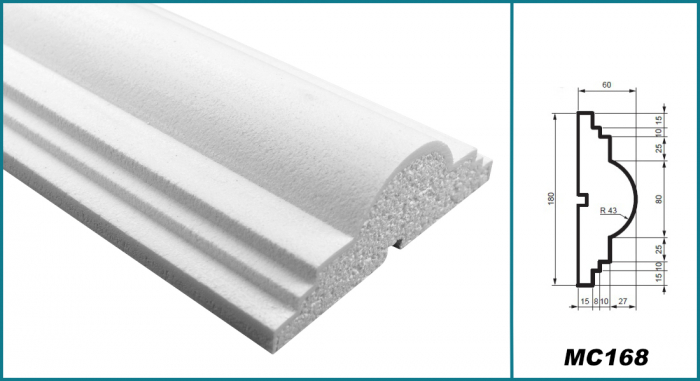 Brâu pentru exterior, MC 168, 18cm x 6cm x 200cm [5]