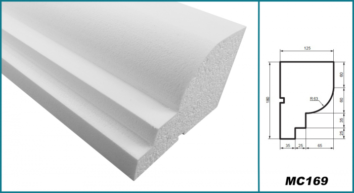 Brâu pentru exterior, MC 169, 18cm x 12.5cm x 200cm [4]