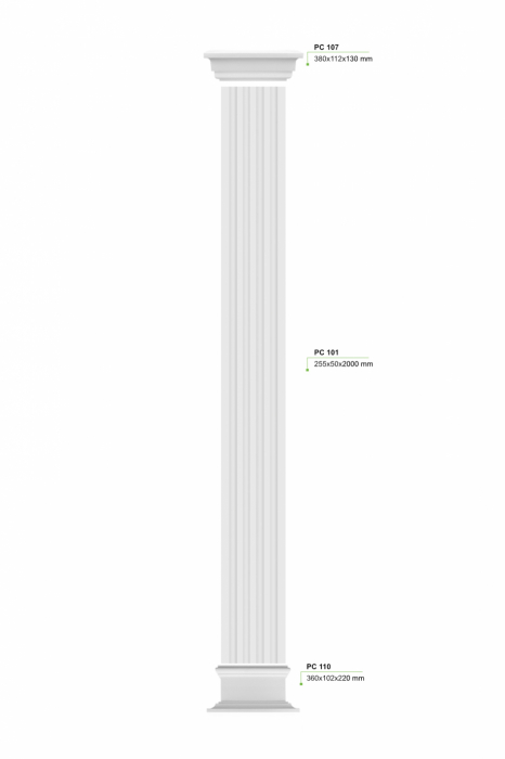 Capitel/baza pentru pilastru, PC 110, 22cmx 36cm x 10.2cm [7]