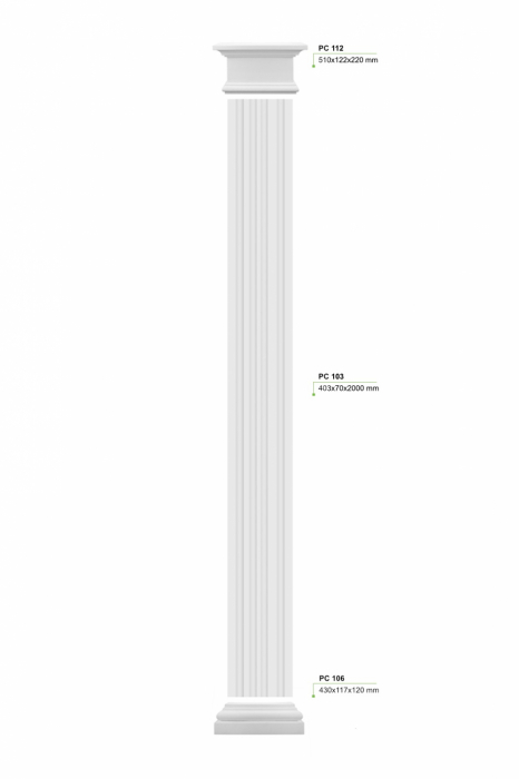Capitel/baza pentru pilastru, PC 112, 51cmx 22cm x 12.2cm [7]