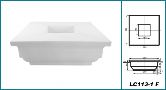 Capitel pentru coloana, LC 113-1F, 38cm x 38cm [4]