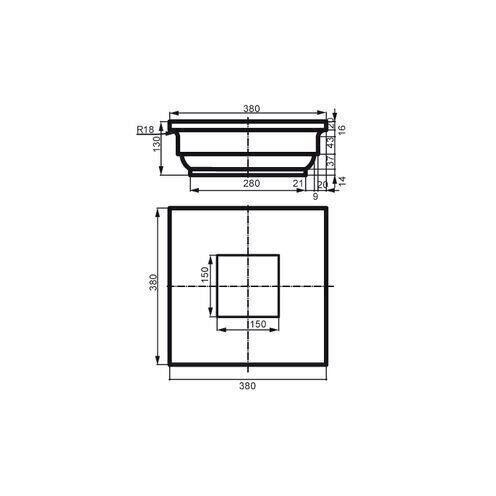 Capitel pentru coloana, LC 113-1F, 38cm x 38cm [2]