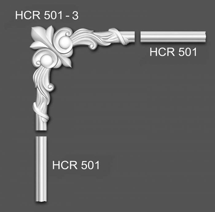 Coltar pentru brau decorativ, din HDP, HCR 501-3, 28cmx28cm [2]