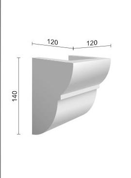 Consolă decorativă ED 016 12cmх12cm - culaore gri [1]