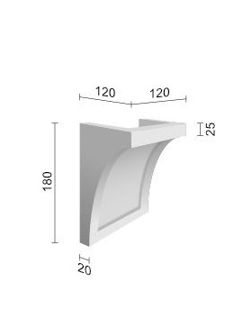 Consolă decorativă ED 026 12cmх12cm - culoare stejar deschis [2]