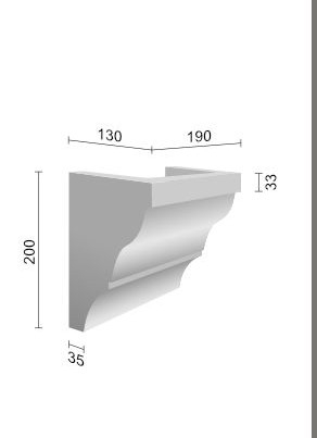 Consolă decorativă ED 035 19cmх13cm - culoare rosu clasic [1]