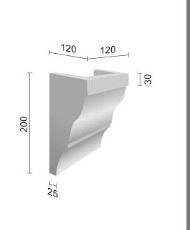 Consolă decorativă ED 036  12cmх12cm - culoare gri [1]