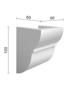 Consolă decorativă rustică EQ 017 6cmх9cm - culoare alba [2]