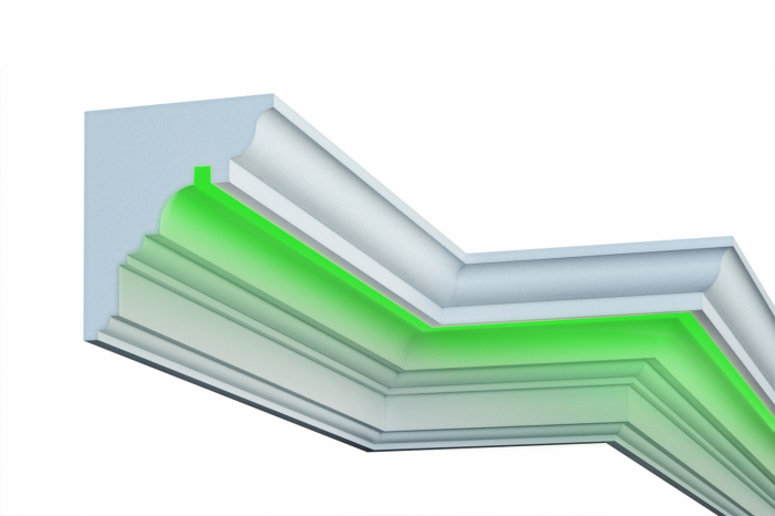 Cornișă de exterior, KC 307 LED, 22cm x 25cm x 200cm [4]