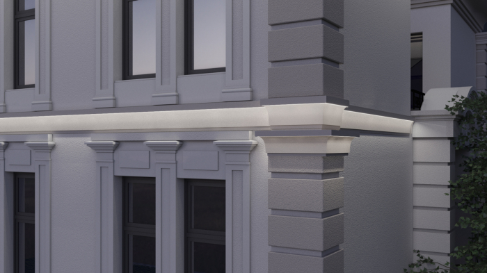 Cornișă de exterior, KC 308 LED, 12.5cn x 28.5cm x 200cm [8]