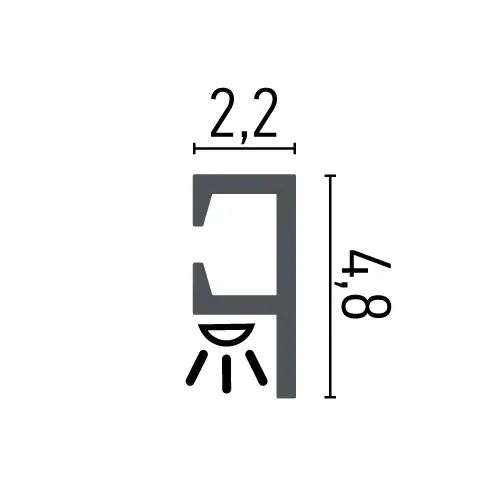 Cornisa decorativa din HDP, KH 903, 4.8cmx2.2cmx200cm [4]