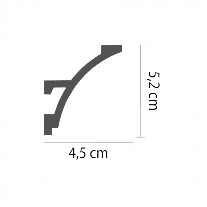 Cornisa decorativa din HDP, KH 904, 5.2cmx4.5cmx200cm [3]