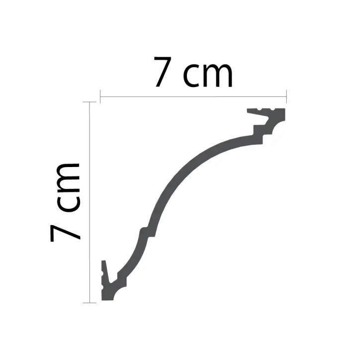 Cornisa decorativa din HDP, KH 912, 7cmx7cmx200cm [2]