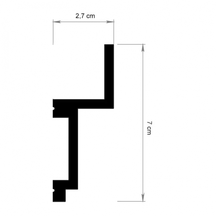 Cornisa decorativa din HDP, KH 915 7cmx2.7cmx200cm [5]