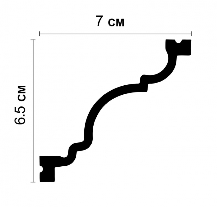 Cornisa decorativa din HDP, KH 918, 6.5cmx7cmx200cm [3]