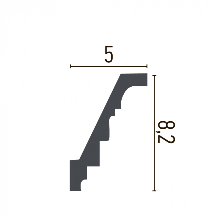 Cornișă din poliuretan, Grand Decor, C 702, 8.2cmx5cmx200cm [2]