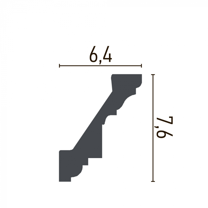 Cornișă din poliuretan,Grand Decor, C 710, 8.1cmx6cnx200cm [2]