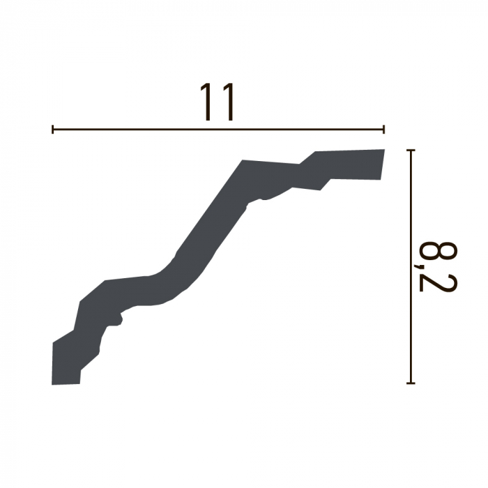 Cornișă din poliuretan,Grand Decor, C 730, 8.2cmx11cmx200cm [2]