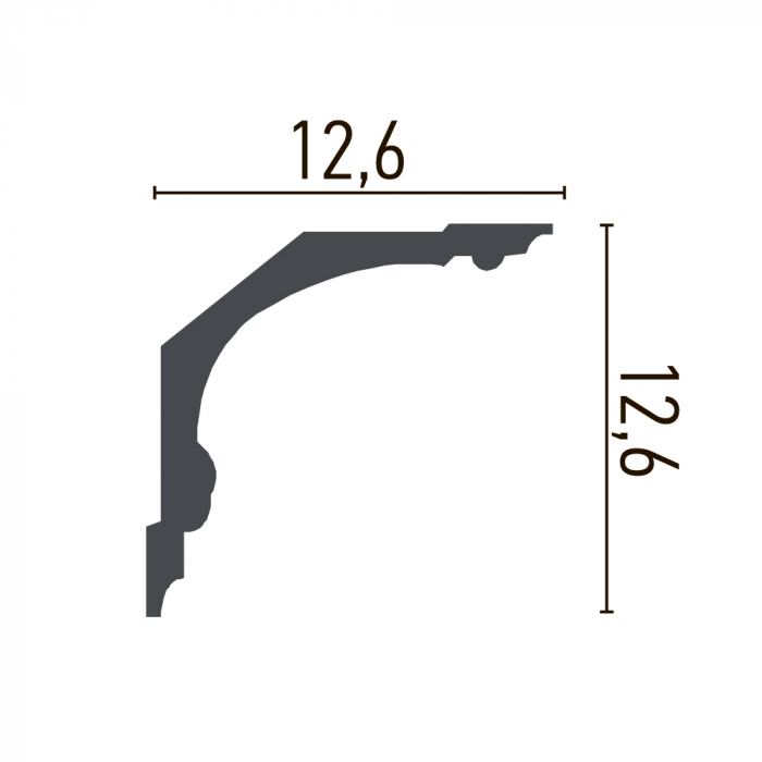 Cornișă din poliuretan,Grand Decor, C 732, 12.6cmx12.6cmx200cm [2]