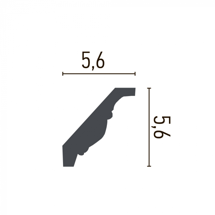 Cornisa din poliuretan,Grand Decor, C 754, 5.6cmx5.6cmx200cm [2]