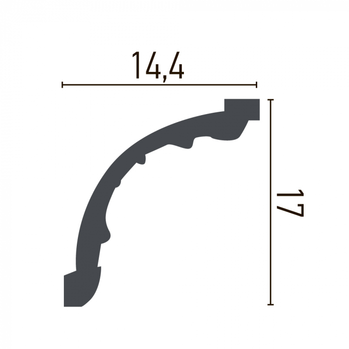 Cornisa din poliuretan,Grand Decor, C 761, 17cmx14.4cmx200cm [2]
