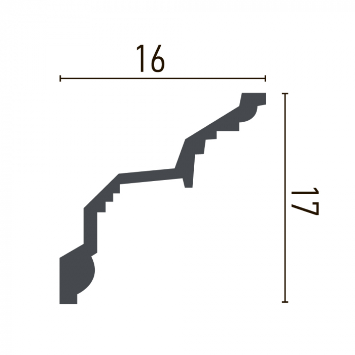 Cornisa din poliuretan,Grand Decor, C 918, 16cmx17cmx200cm [2]