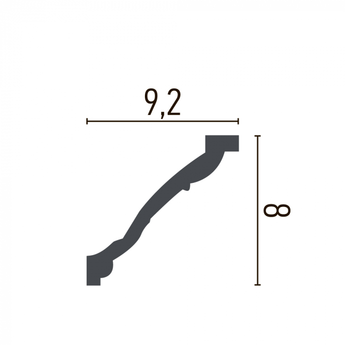 Cornisa din poliuretan,Grand Decor, C 922, 8cmx9.2cmx200cm [2]