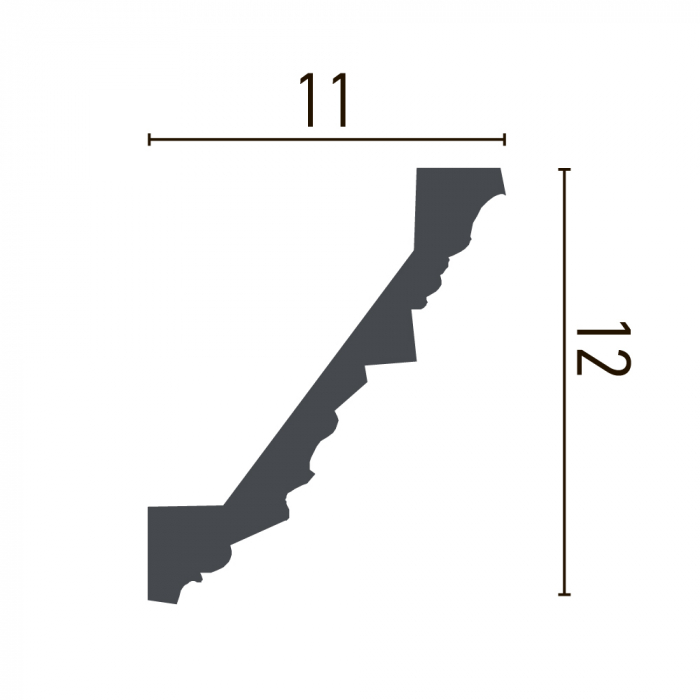 Cornisa din poliuretan,Grand Decor, C758, 12cmx11cmx200cm [2]