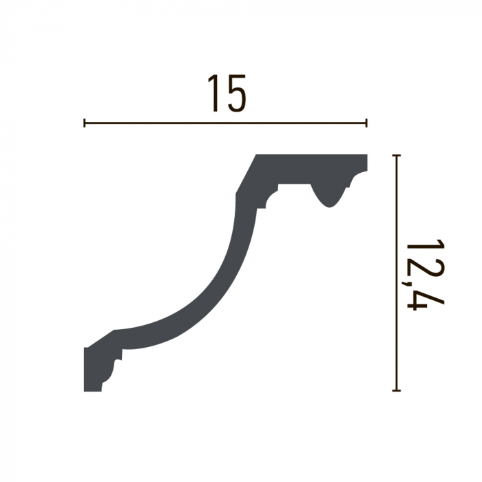 Cornisa din poliuretan,Grand Decor, P 933, 15.4cmx12cmx200cm [3]