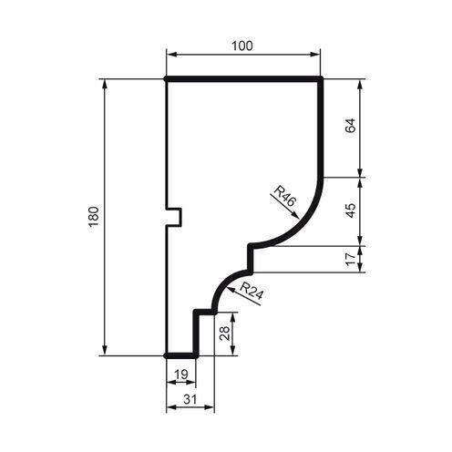 Cornișă pentru exterior, KC 104, 18cm x 10cm x 200cm [2]