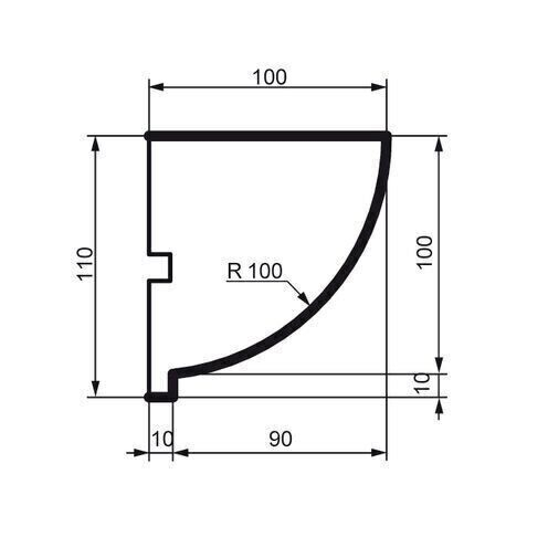 Cornișă pentru exterior, KC 109, 11cm x 10cm x 200cm [2]