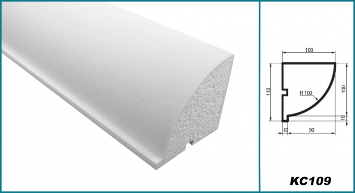 Cornișă pentru exterior, KC 109, 11cm x 10cm x 200cm [5]