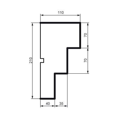Cornișă pentru exterior, KC 124, 21cm x 11cm x 200cm [2]