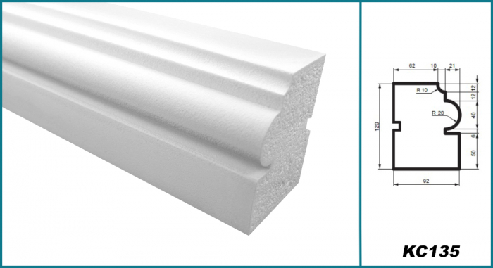 Cornișă pentru exterior, KC 135, 12cm x 9.2cm x 200cm [4]