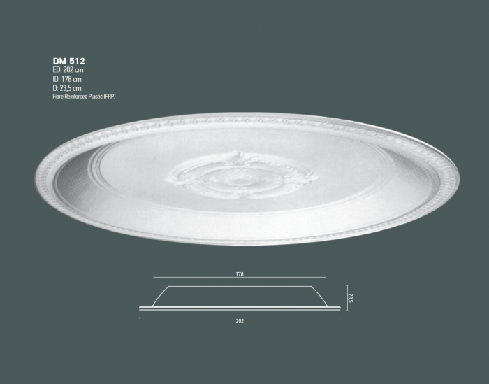 Cupola decorativa din poliuretan, DM 512 [2]