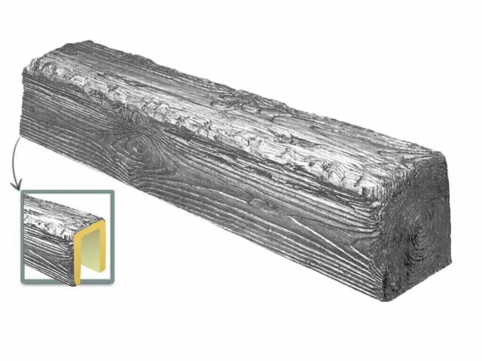 Grindă decorativă rustică EQ 005 gri clasic 19cmх13cm [2]