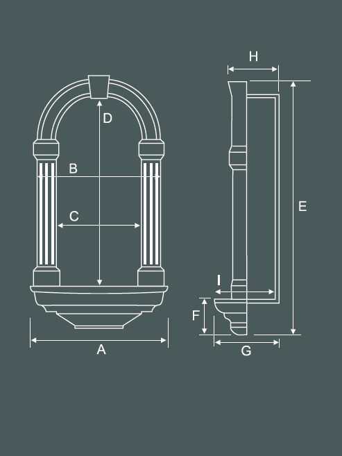 Nisa decorativa din poliuretan, N133, 37.5cm x 76.5cmx 10.5cm [5]