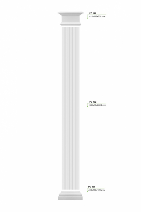 Pilastru PC 102 , 30.5cm x 6cm x 200cm [7]