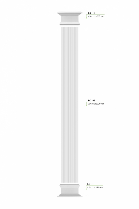 Pilastru PC 102 , 30.5cm x 6cm x 200cm [8]