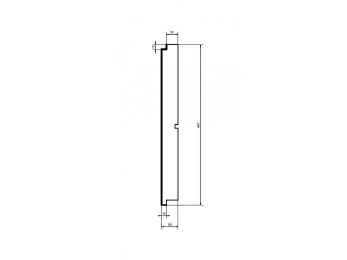 Placa de fuga, HC103-50, 49cm x 5cm x 200cm [2]