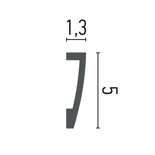 Plinta  decorativa, din HDP, HCR 505, 5cmx1.3cmx200cm [2]