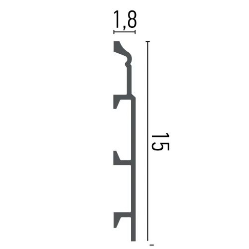 Plinta  decorativa, din HDP, HCR 510, 15cmx1.8cmx200cm [2]