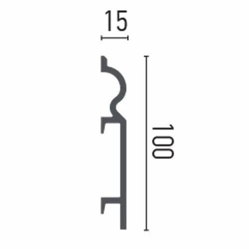 Plinta  decorativa, din HDP, HCR 513, 10cmx1.5cmx200cm [2]