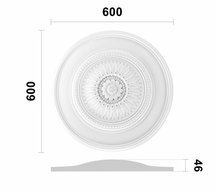 Rozeta din poliuretan, Grand Decor, R 106 , diametru =60cm [2]